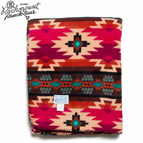 【セール30%OFF】 Rockmount Ranch Wear ロックマウント Fleece Western Blanket 1061 フリース ブランケット 180×145 アメリカ製