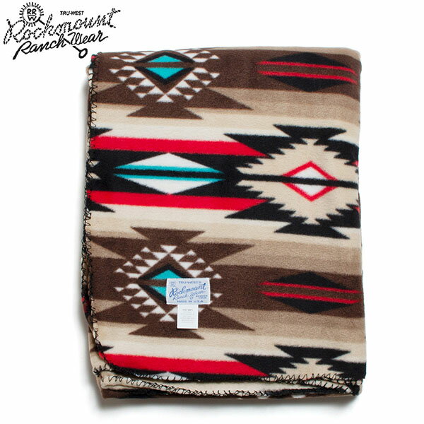 【セール30 OFF】 Rockmount Ranch Wear ロックマウント Fleece Western Blanket 1065 フリース ブランケット 180×145 アメリカ製