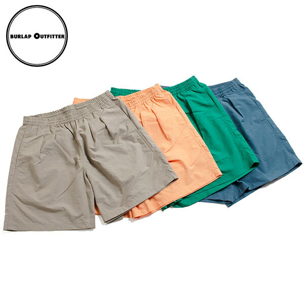 楽天HARTLEY 楽天市場店【セール30％OFF】BURLAP OUTFITTER TRACK SHORT SOLID バーラップ アウトフィッター サプレックスナイロン トラックショーツ ショートパンツ