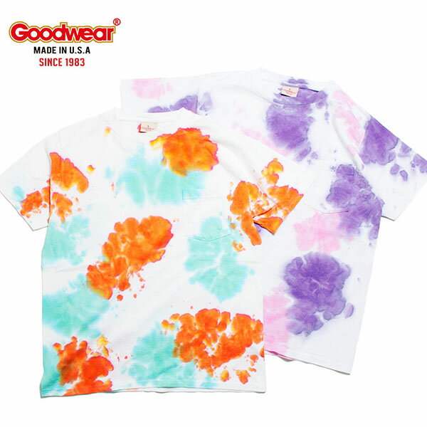 GOODWEAR ObhEFA S/S POCKET TEE TIE DYE 7.2oz V[gX[u |Pbg TVc ^C_C AJ