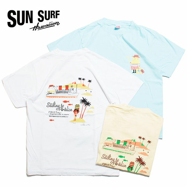 SUN SURF TT[t S/S T-SHIRT hSAILING TO PARADISEh BY Ǖ with MOOKIE TVc SS79386 AJ