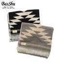 BasShu バッシュ COTTON PILE BLANKET NATIVE MOTIF コットンパイル ブランケット 70×130 日本製 Mサイズ