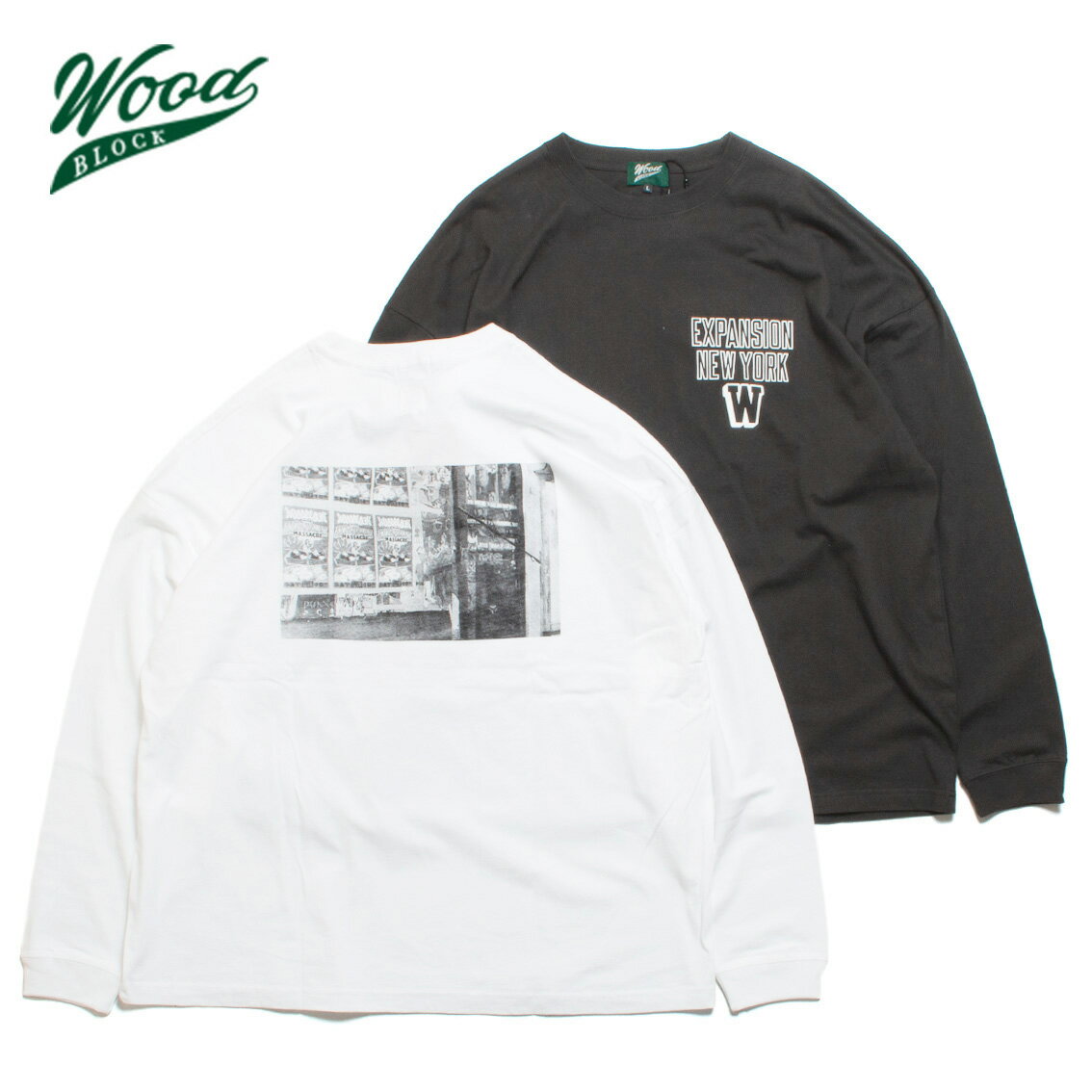 WOODBLOCK (ウッドブロック) × EXPANSION NY (エクスパンション) POSTER PHOTO LS TEE ロングスリーブ Tシャツ