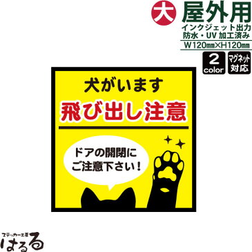 【セール期間中10%以上OFF】【メール便対応】いぬの前足/正方形(大サイズ)犬がいます 飛び出し注意インクジェットステッカー車両用マグネット対応ドアの開閉にお気をつけ下さい【ペット・動物】