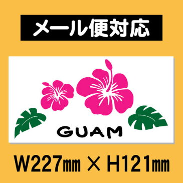 【メール便対応】ハイビスカス/GUAM/小サイズ転写式カッティングステッカー【マリンステッカー】