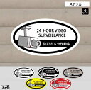 【ステッカー】選べる4タイプ/全5色防犯カメラ作動中/楕円形インクジェットステッカー防水・耐候・シール【防犯・セキュリティ・警告】【メール便対応】