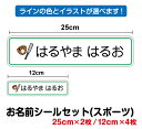 【ゆうパケット限定送料無料】特大 お名前シール セット スポーツ 25cm 12cmお名前ステッカー 防水 作成 UVカットプロテクト シンプル 部活 習い事 バスケ アメフト テニス 野球 バレー サッカー 剣道 空手 柔道 卓球 なまえシール 名入れ 学校 楽天 通販