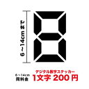 デジタル 数字 ステッカー 6cm〜14cmまで同料金作成 カッティングステッカー カッティングシート 文字 長持ち 屋外 防水 シール 3M 切り文字 シール 数字シール 番号 ナンバー 切文字 値段 価格 修正 表示板 楽天 通販