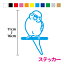 カッティングステッカーセキセイインコ 1　11～16cmシール 3M 動物 アニマル バード 鳥 インコ parakeet budgie キャリー ケース ワンポイント 車 水筒 弁当箱 バイク ヘルメット スノーボード カッティングシート 防水 かわいい おしゃれ 給油口 楽天 通販