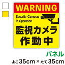【パネル複合板】注意喚起ステッカー監視カメラ作動中角型35cmサイズセキュリティ 防犯 監視 録画 24時間 対策 注意喚起 注意 工場 作業 案内 施設 屋内 屋外 学校 現場 会社 地域 表示 板 プレート 大きい 厚手 対策 アピール 耐水 防水 楽天 通販