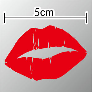 キスマーク ステッカー B 5cm【選べるカラー11種類】おしゃれ ステッカーです。防水 屋外 塩ビ シール 車 バイク スノーボード 唇 セクシー 目印 楽天 通販