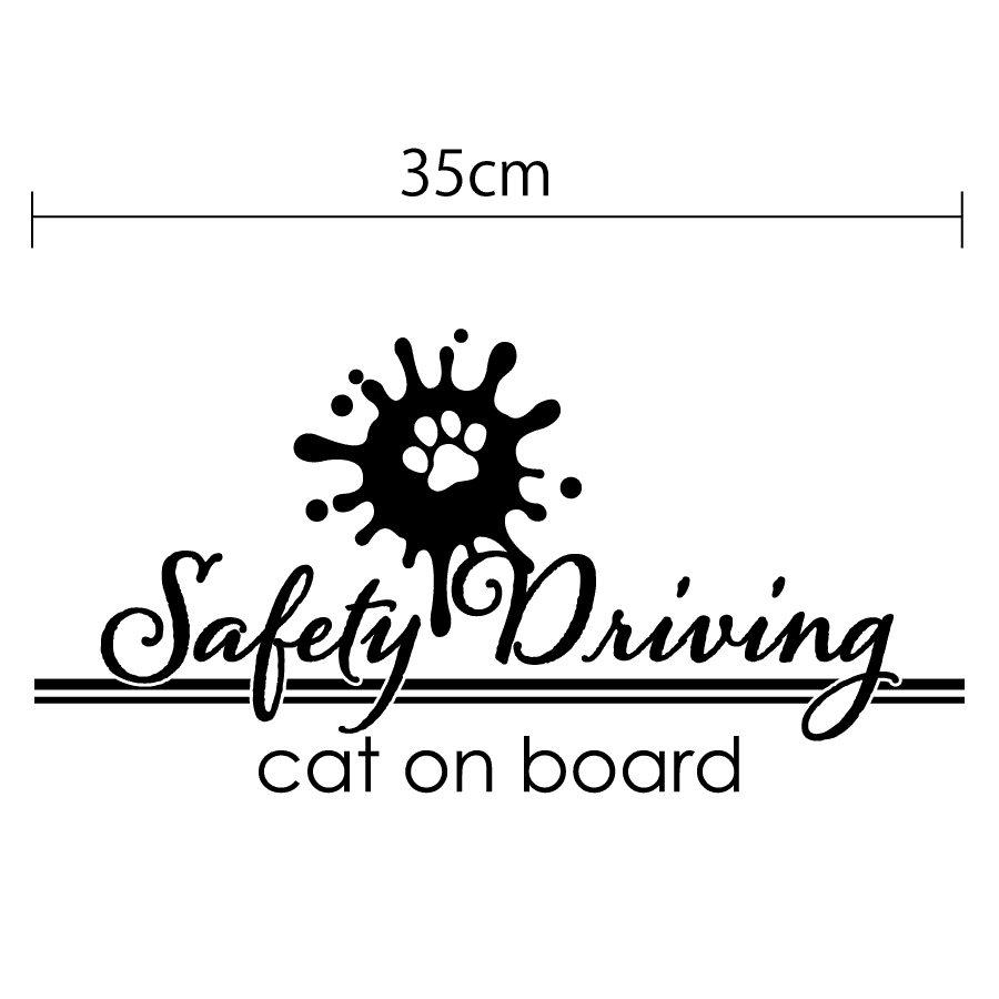 楽天ステッカーシール専門店Haru【カッティングステッカー】cat on board 肉球オシャレ かわいい safety driving ステッカー cat in car ネコが乗ってます キャットインカー 猫が乗っています 車 おしゃれ 楽天 シール 防水 通販