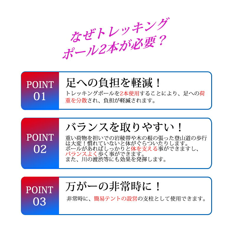 【SS限定26%OFF×P5倍】トレッキングポ...の紹介画像2