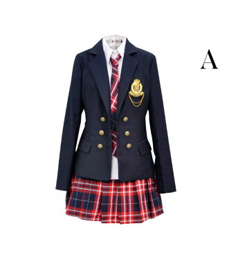 【送料無料】学生服 ベアルック シャツ ジャケット 通学 制服 フールセット JK 男子 女子高生 高校生 セットアップ 長袖 秋冬 春 プリーツスカート コスプレ 衣装 彼女 コスプレ衣装 コス 可愛い スカート レッド ミニスカ 大きいサイズ 文化祭