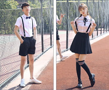 【送料無料】学生服 シャツ 通学 制服 JK 女子高生 高校生 学生服 セットアップ 男子 女子 半袖 春夏 プリーツスカート コスプレ 衣装 彼女 コスチューム コスプレ衣装 コス 可愛い セーラー服 スカート ミニスカ 大きいサイズ 文化祭 ペアルック