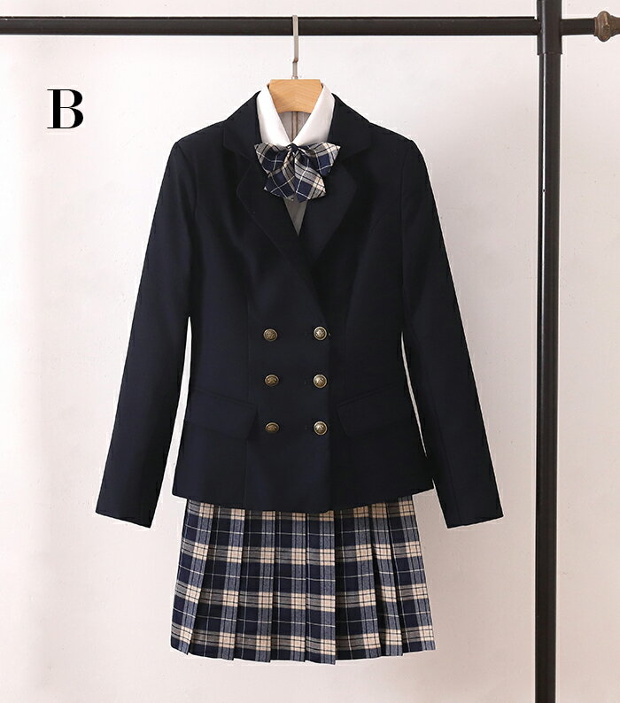 【スーパーDEAL】セーラー服 長袖 学生服 女子高生 コスプレ ブレザー 制服 セットブレザー ジャケット コート チェック柄 ミニスカート ボタン式 可愛い 学園祭 仮装 本格制服 学生 制服 可愛い 清純 学園祭 文化祭 仮装