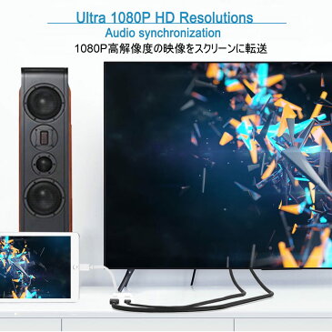 【Lightning Digital AVアダプタ】 1080P HDMI ホワイト コンパクト 変換デジタル 高画質 簡単接続 iPhone iPad iPod に対応 HDMILightning to HDMI 変換アダプター テレビ プロジェクター モニター 接続ケーブル リモートワーク テレワーク