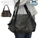 【AIRSTEP】レザーバッグ ショルダーバッグ レディース 本革 a4 イタリア製 鞄 通勤 旅行 日帰り 革 皮 バッグ レディースバッグ バック ブラック...