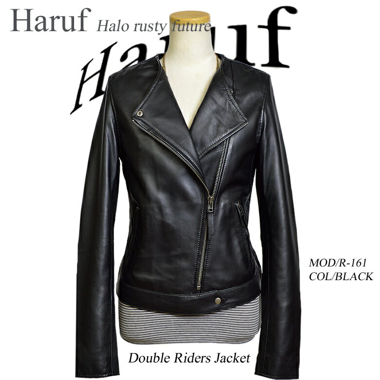 ライダースジャケット レディース 本革 レザージャケット レディース ノーカラージャケット 革ジャン 皮ジャン ダブルライダースジャケット ブラック 黒 ベージュ 白 ホワイト r161 アウター 秋冬