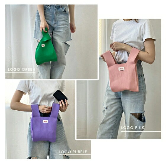 樂天商城 - ミニバッグ ニット トートバッグ レディース 選べるイニシャル ニットバッグ トートバッグ ミニトート マルシェバッグ バッグ かばん 鞄 小さめ エコバッグ トート サブバッグ おしゃれ マルシェバック