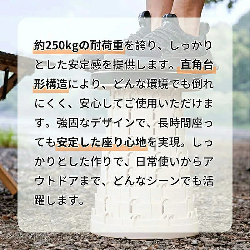 【2点以上で 数量限定 見逃し損★ 300円OFF】【即納！先着30名樣限定☆ 300円OFF】折りたたみ椅子 アウトドア コンパクト 伸縮スツール 高さ調節 折り畳みスツール 折りたたみチェア スツール アウトドアチェア キャンプ椅子 運動会 釣 持ち運び 便利 コンパクト harufantasy-10002426 HARUFantasy サンプル画像2