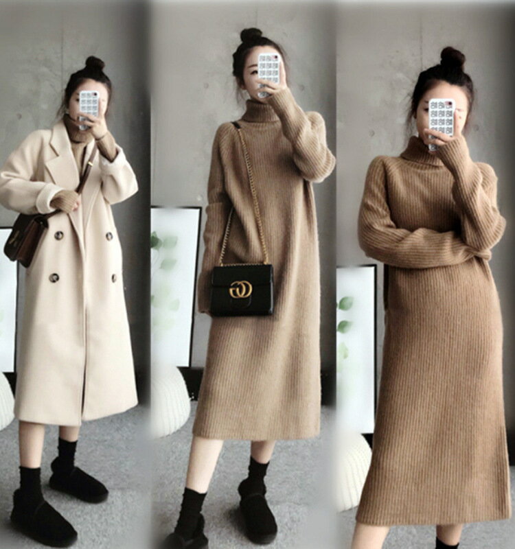 ニットワンピース　ニットカート　着瘦せる　ミモレ丈　タイトスカート 無地 きれいめ大人 上品 　エレガント 大きいサイズ　 ミモレット　シンプル ミモレ丈　ファッション　綺麗　ビジネス　打ち合わせ　フリーサイズ　　春秋冬　送料無料