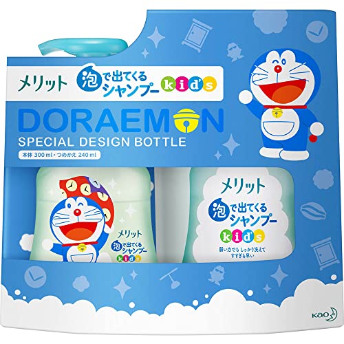 メリット 泡で出てくるシャンプー キッズ ドラえもん 限定スペシャルデザインボトル 〈 DORAEMON SPECIAL DESIGN BOTTLE 〉 + つめか