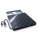 7-in-1 外付けCD/DVDドライブ USBハブ USB 3.0/...(3)