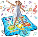 Sumwind ダンスマット ゲーム 子供 おもちゃ 音楽プレイマット LED搭載 8デモ曲 折り畳み ミュージックマット 音量調整 難易度3段階 防水素材 滑...