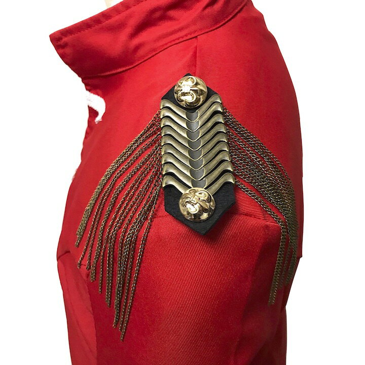 ●メール便送料無料●【肩章 1個単品売り】肩章 1個単品売り チェーン付き アンティーク 百合の紋章 貴族 王子様 ミリタリー 衣装 ステージ衣装 ハロウィン 文化祭 コスプレ ダンス 腕章 ワッペン 肩 飾り パーツ 装飾 PP-KS20022