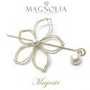 ※再入荷●メール便送料無料●【マジェステ 花】花 パール 中抜き パール マジェステ ゴールド 金 棒さし フラワー かんざし 可愛い ヘアアクセサリー キラキラ ヘッドドレス【結婚式 二次会 普段使い 入学式 お呼ばれ 浴衣 パーティー】MM-MJ17008