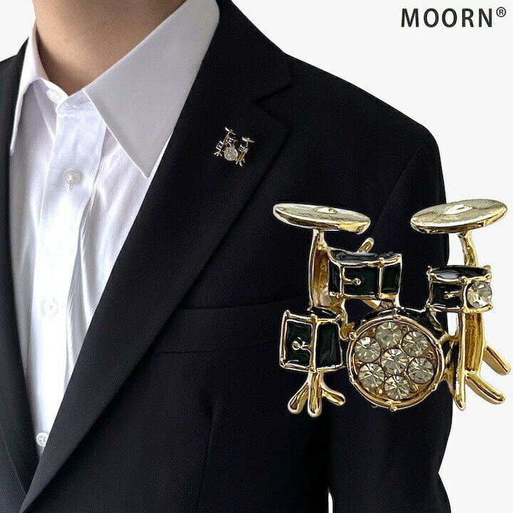 【LINE友だち200円引き対象】ブローチ 楽器 音楽 ドラム ピンブローチ メンズ レディース タックピン ラペルピン バッジ ドラマー 音楽会 発表会 入学...