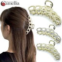 【Fashion THE SALE 30%OFF】【バンスクリップ】合金 パール ラインストーン ゴールド チェーン リング サークル シンプル 中抜き ヘアク...