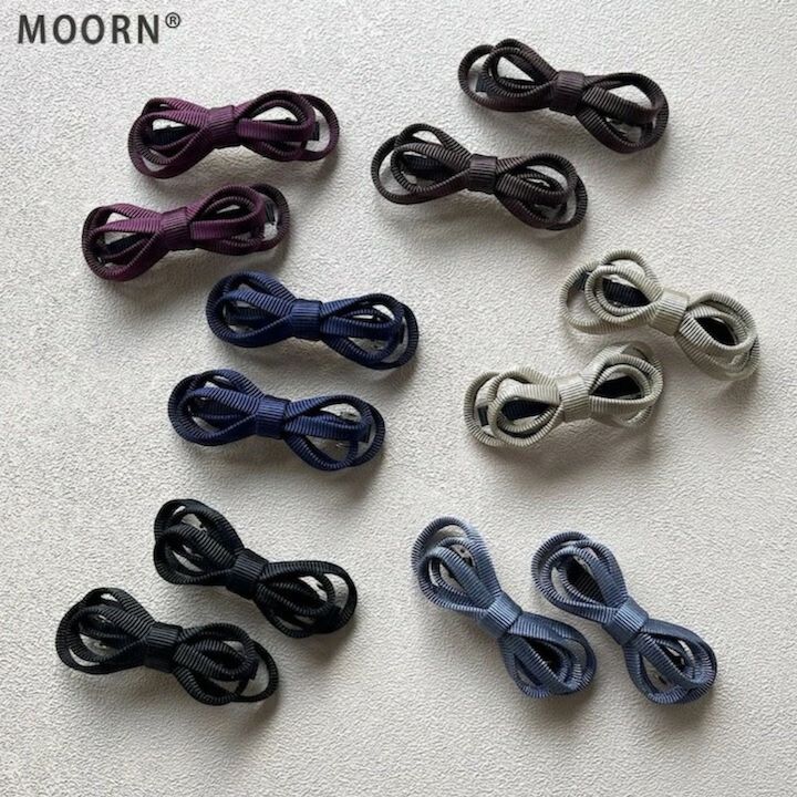 【本日8%OFFクーポン配布中】[2個セット]【ミニバレッタ 2個セット】日本製 リボン バレッタ 小さめ ミニ 小さい ヘアクリップ シンプル リボン型 グログラン ヘアアクセサリー セット レディース 入学式 卒業式 普段使い 通勤 通学 ミニバレッタ