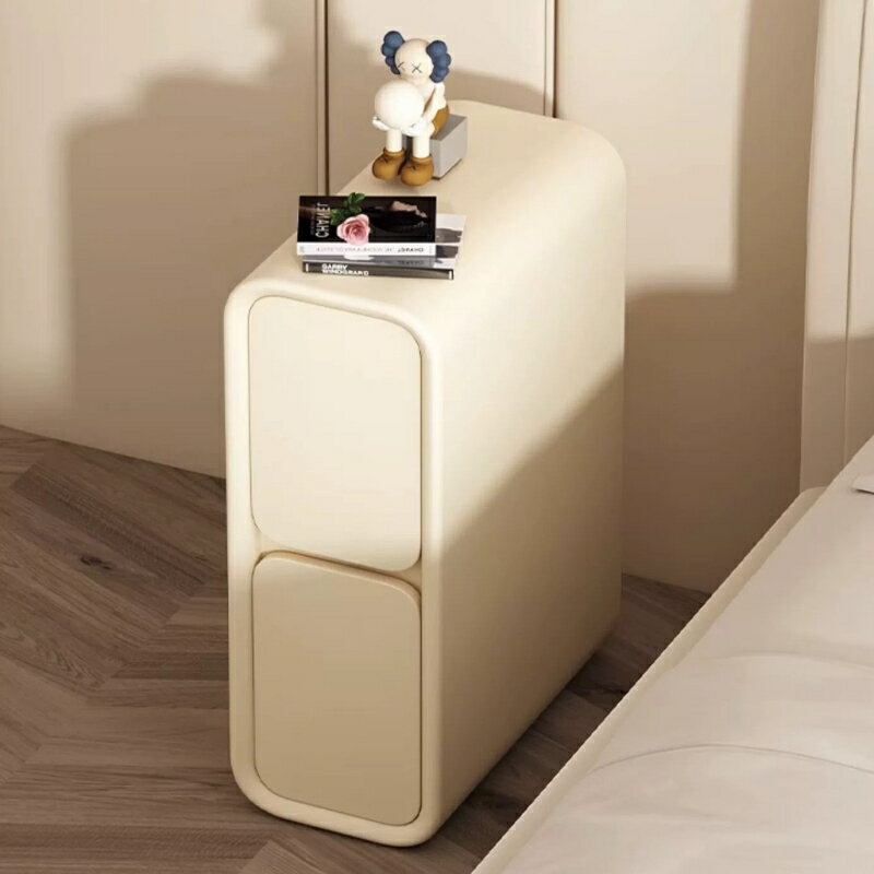 【5年保証】【完成品】サイドテーブル グレー ナイトテーブル 幅25cm モダン テーブル スタイリッシュ レザー張り コンパクト 引出し付き 収納付き おしゃれ 寝室 ソファサイド 新生活 高級感 シンプル 小物収納