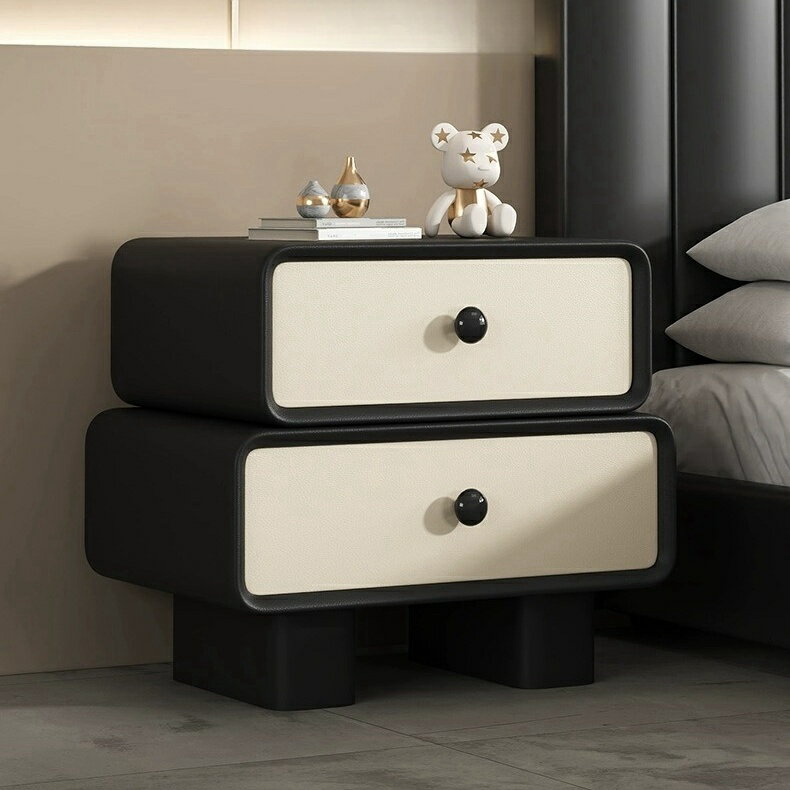 【5年保証】【脚の取り付けが必要】サイドテーブル ベッドサイドテーブル おしゃれ 北欧 サイドチェスト ベッドテーブル ソファーテーブル ベージュ チェスト モダン 引き出し レザー張り 収納 コーヒーテーブル 収納棚 ナイトテーブル ベッドサイド 収納