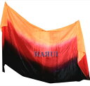 新入荷 ベリーダンス ベール 手染め シルク 100% 3色 黒 赤 オレンジ 250cm x 114cm