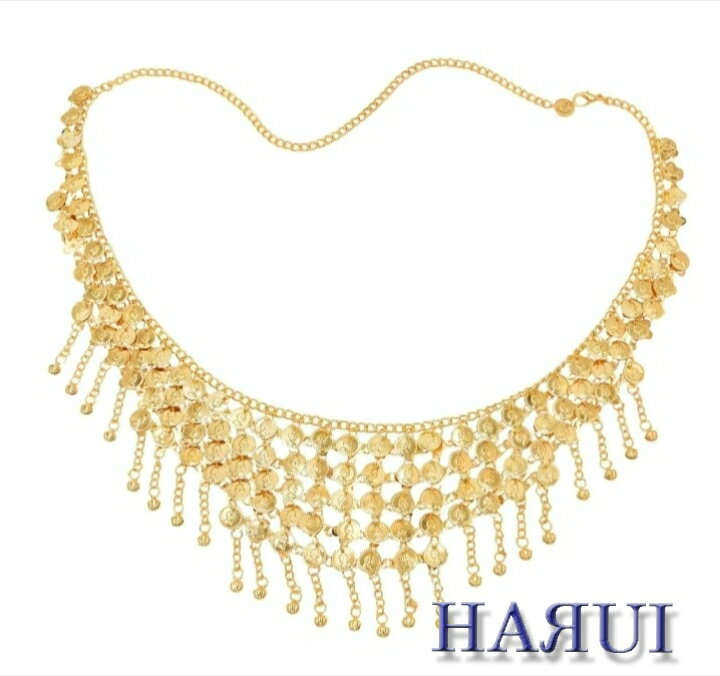 新入荷 ベリーダンス コイン チェーン ベルト ゴールド