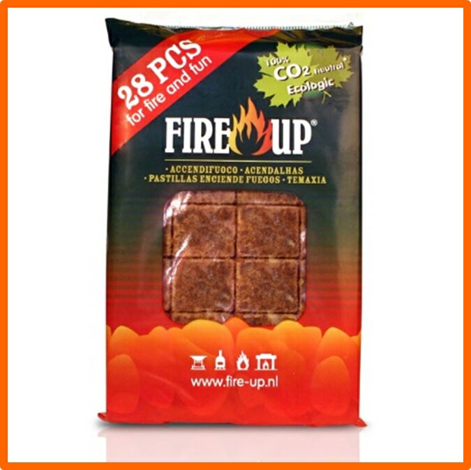 Fire up 着火剤 ファイヤーアップ 28個入り 薪ストーブ 暖炉 薪 着火 着火材 バーベキュー キャンプ アウトドア 炭 ピザ ピザ窯 アクセサリー 燃料 固形燃料 長期保存 環境配慮 送料無料 dm通販格安セール情報 楽天 通販