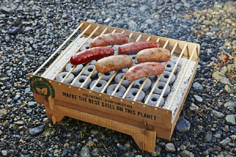 CASUSGRILL クラフトグリル バーベキュー BBQ 炭 家庭用 エコ 使い捨て 簡単 手軽 母の日 父の日