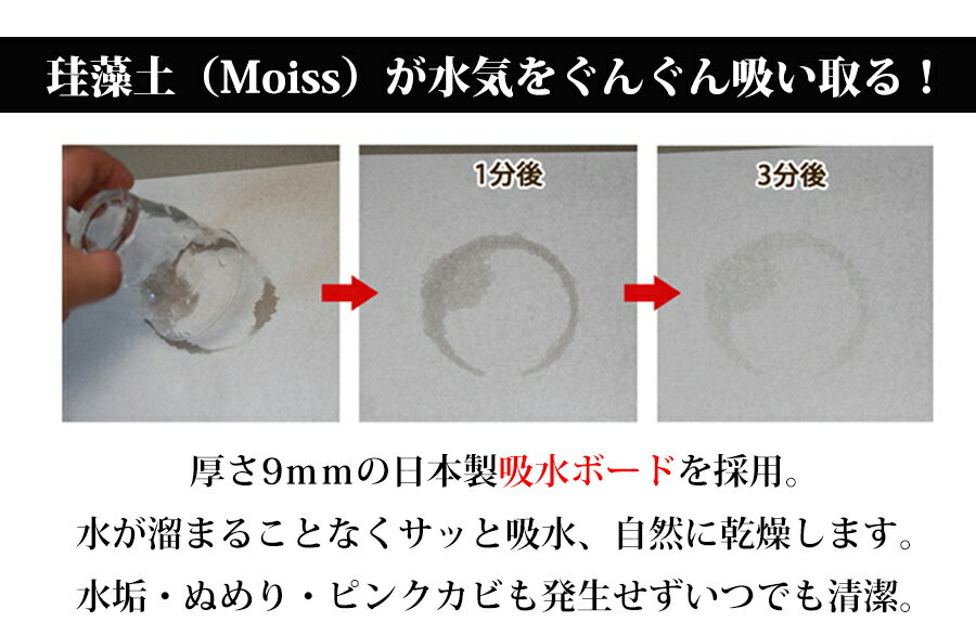 珪藻土 キッチン 水切り マット 42.5cm×22cm スタンダード 水切りマット 食器 水切りかご 水切りラック トレー トレイ 吸水ボード ドライングボード 新築祝い プレゼント 友人 水 水滴 吸収 吸水 moiss KAWAKI kawaki カワキ 送料無料