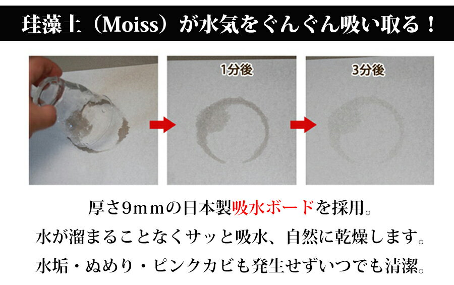 珪藻土 キッチン 水切り マット 40.5cm×21.5cm スタンダード 水切りマット 食器 皿 水切りかご 水切りラック トレー トレイ 吸水ボード ドライングボード 新築祝い プレゼント 友人 水 水滴 吸収 吸水 moiss KAWAKI kawaki カワキ 送料無料