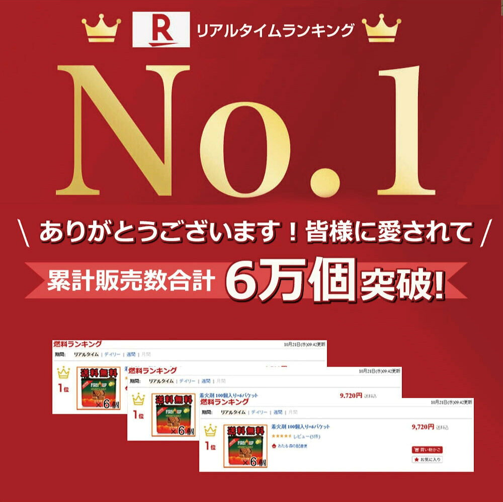 【送料無料】Fire up 着火剤 ファイヤーアップ 100個入り 薪ストーブ 暖炉 薪 炭 着火 着火材 バーベキュー キャンプ アウトドア ピザ ピザ窯 アクセサリー 燃料 固形燃料 長期保存 環境配慮 防災 災害 harukaclub-10000322 家族の幸せライフ専門店 スマハピ サンプル画像3