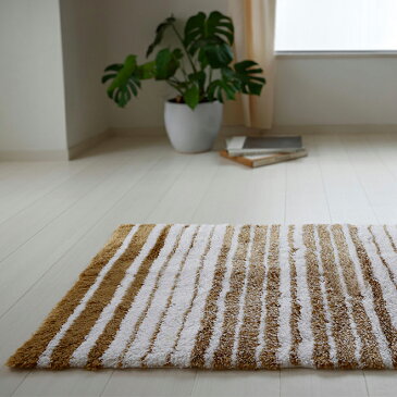 アビス ハビデコール CALM 約61×108cm 玄関マット / ABYSS HABIDECOR 高級感 高級 風水 天然素材 室内 屋内 おしゃれ モダン ラグジュアリー ブランド 大きめ 大判 綿 コットン 百貨店 ホテル 洗える インテリア 柄 ベージュ 白 ホワイト 60 100