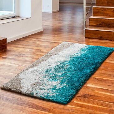 アビス ハビデコール MALIBU 約50×80cm 玄関マット 綿100% / ABYSS HABIDECOR 高級感 高級 風水 天然素材 室内 屋内 おしゃれ モダン ラグジュアリー ブランド 大きめ 大判 綿 コットン 百貨店 ホテル 洗える インテリア 柄 青 ブルー 海 50 80