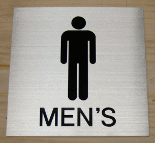 トイレマーク 高級ステンレス【300×300】 トイレプレート 便所マーク 便所プレート 金属 マーク お手洗..