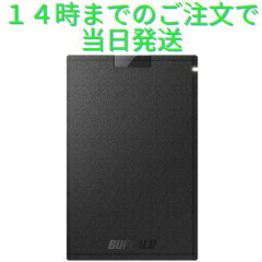 BUFFALO バッファロー 販売 SSD-PG500U3-BC/D USB 3.2 Gen1 対応ポータブルSSD 500GB 50cmケーブル付属