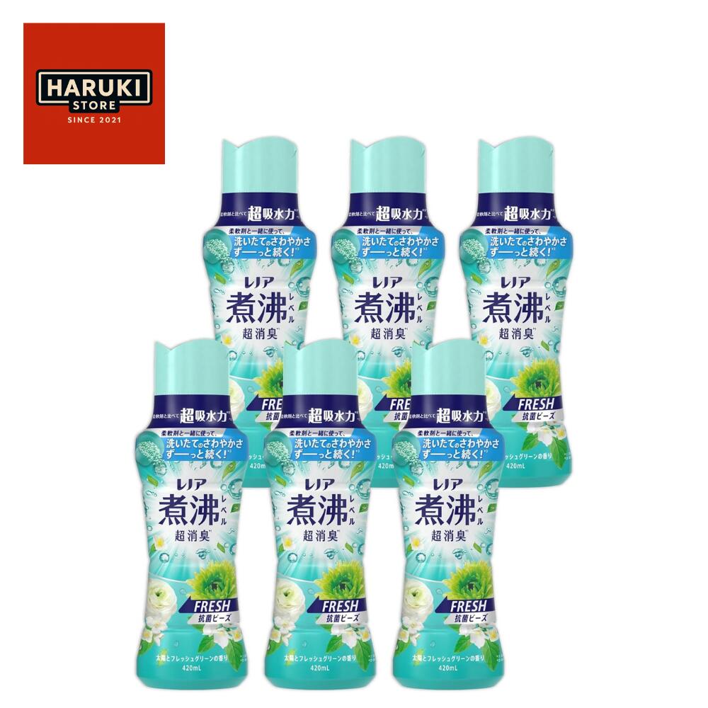 樂天商城 - 【即納】レノア 煮沸レベル超消臭* 抗菌ビーズ FRESH 太陽とフレッシュグリーンの香り 本体 420mL×6本 [ケース品]