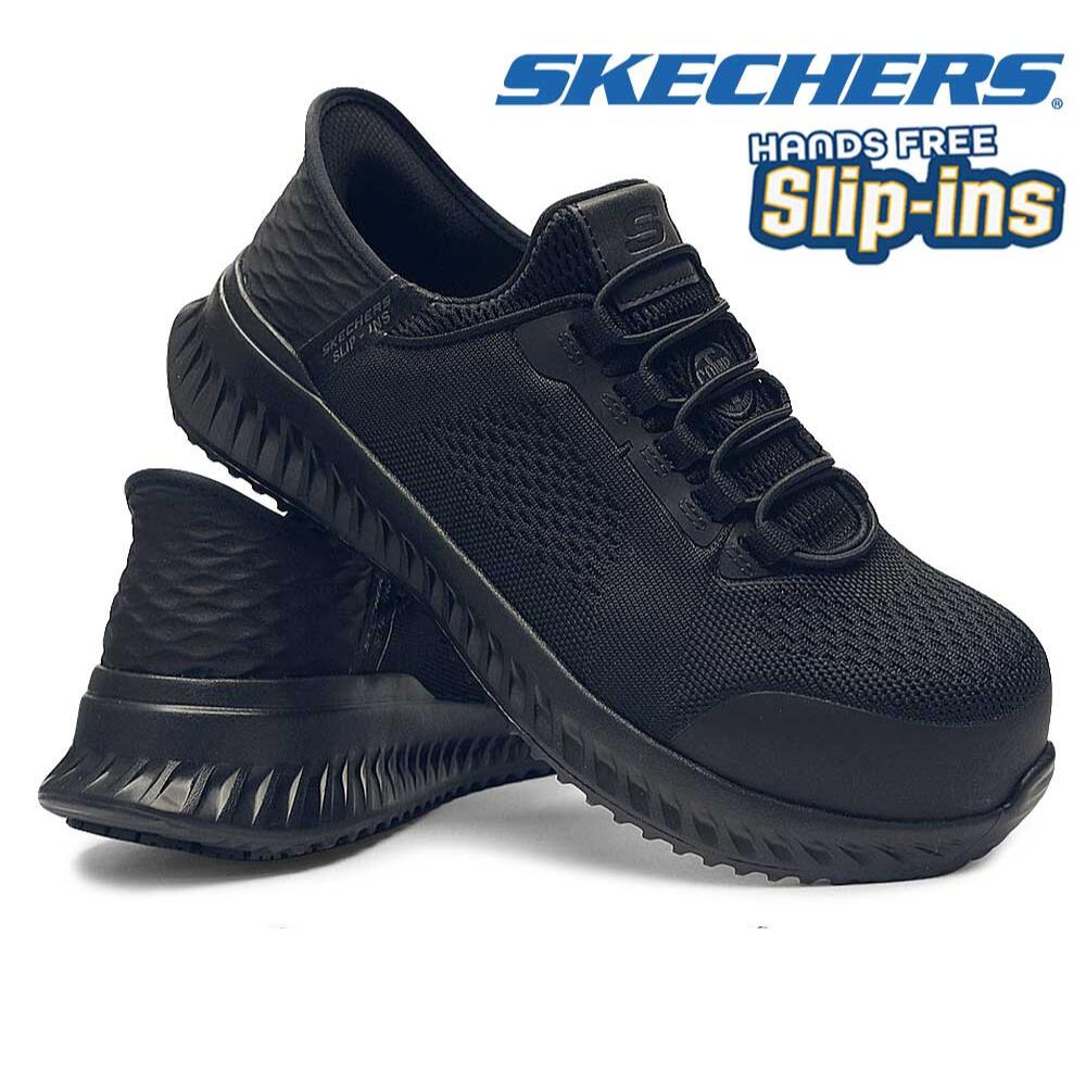 樂天商城 - スケッチャーズ SKECHERS メンズ カジュアルシューズ TILIDO-FLETCHIT 200206W ブラック ハンズフリー スリップイン