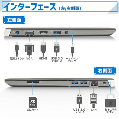 【★最大100%ポイント】東芝 TOSHIBA Dynabook R63 第7世代 Core i3 メモリ 8GB 高速SSD 128GB 13.3インチ Windows11搭載 Office付 HDMI WIFI Bluetooth Webカメラ搭載 モバイルパソコン 中古パソコン ノートパソコン ノートPC Windows10 - Image 3
